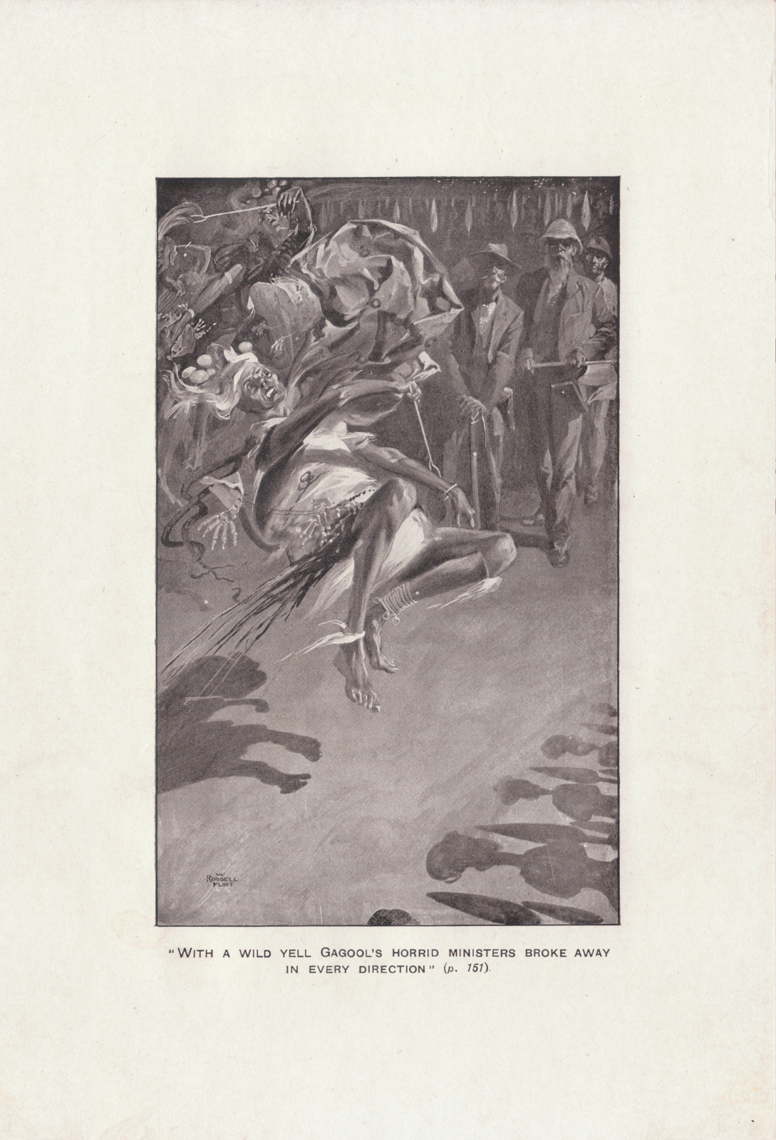 With a wild yell Gagool’s horrid ministers broke away in every direction