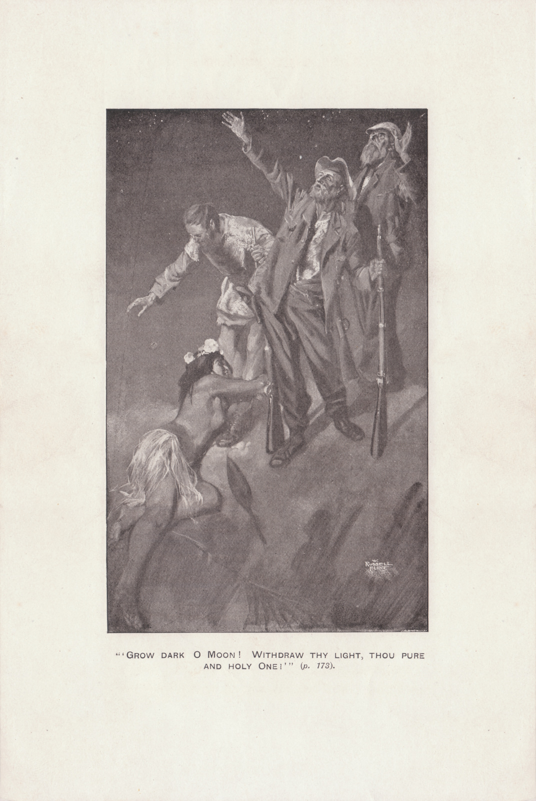 Grow dark O Moon! Withdraw thy light, thou pure and holy one!’