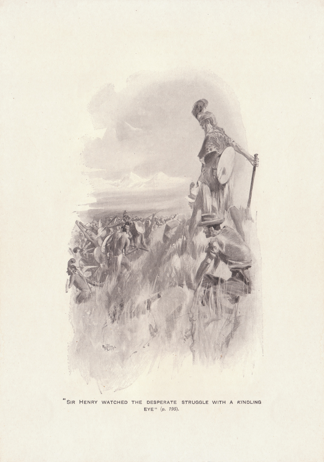 Sir Henry watched the desperate struggle with a kindling eye