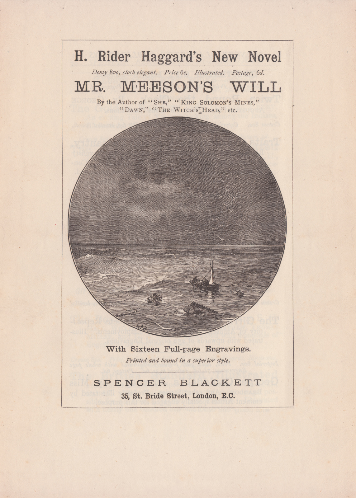 H. Rider Haggard's New Novel