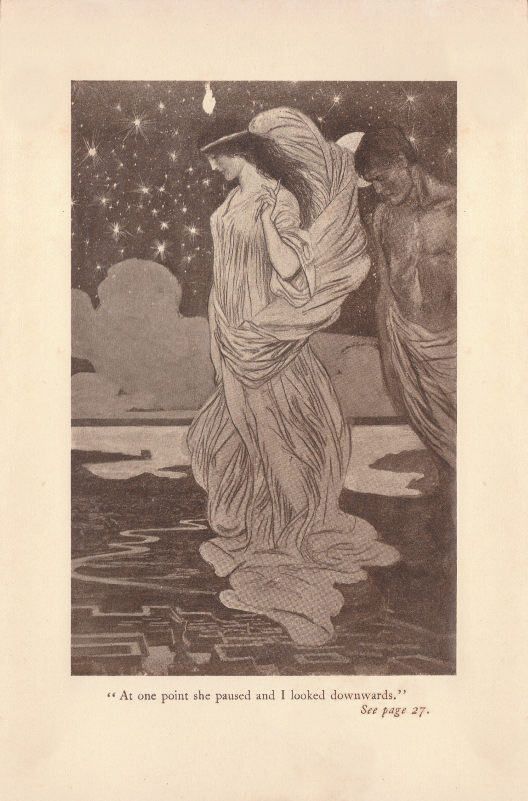 At one point she paused and I looked downwards