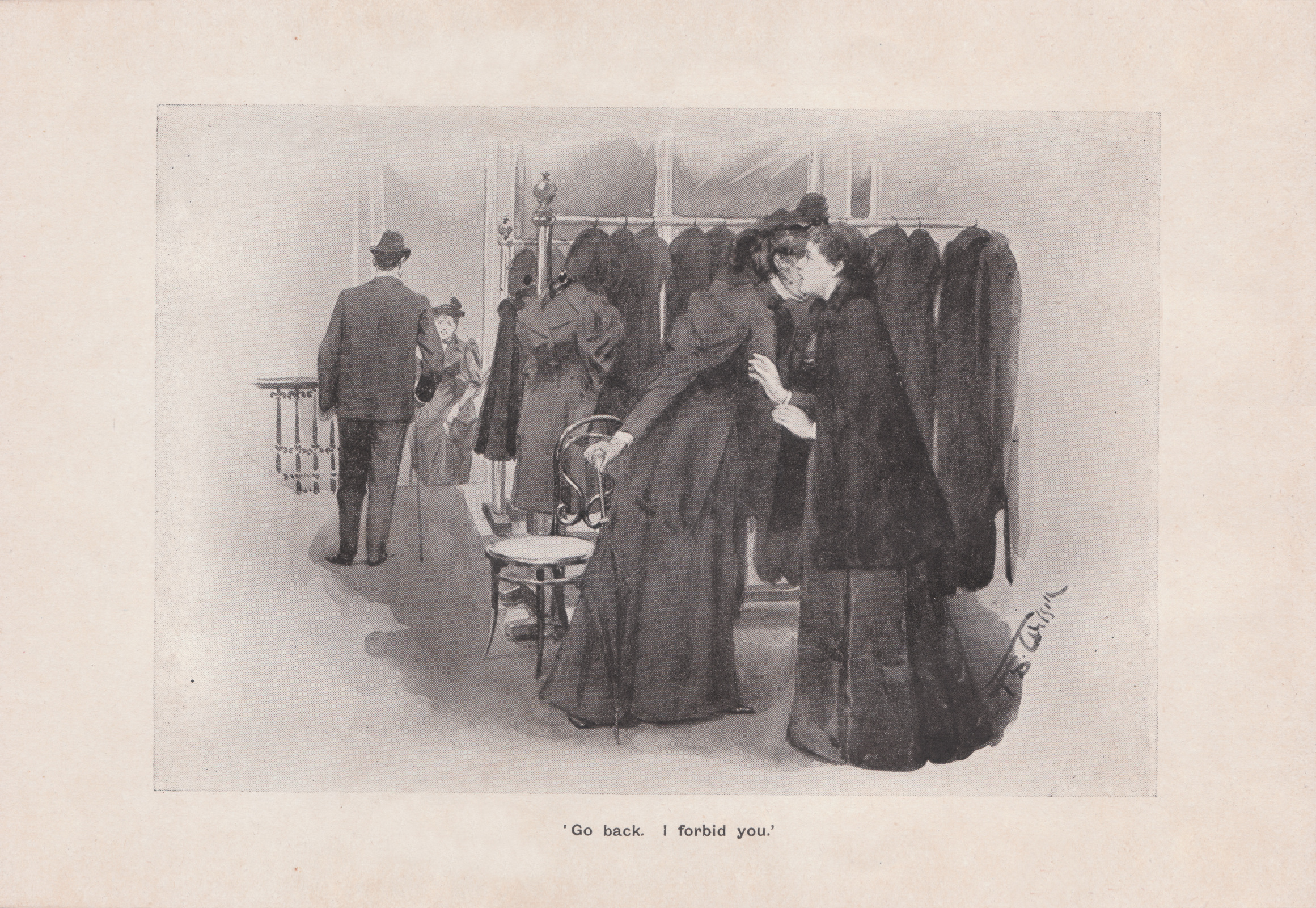 'Go back. I forbid you.'