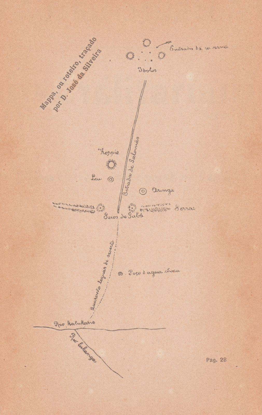 Mappa, ou roteiro, traçado por D. José da Silveira 
