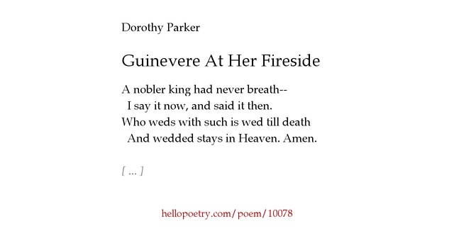 Guinevere at her fireside essay picture