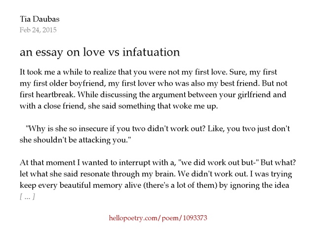 20%OFF Essay About Love Vs Infatuation Essays Writers - Gaute Hallan Steiwer