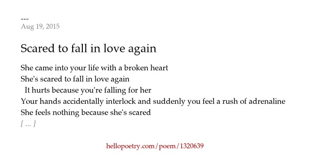 Afraid Of Falling In Love Poems | Free Love Quotes