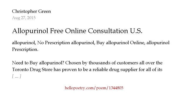 Allopurinol online pharmacy