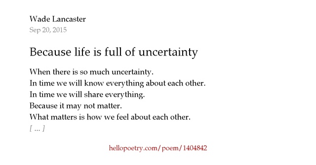 Joke about uncertainty in life picture