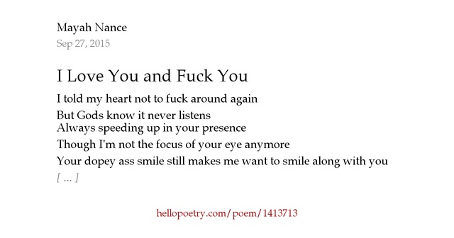 Poems Fuck Love 85