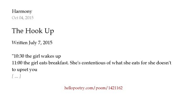 Lets hook up poems