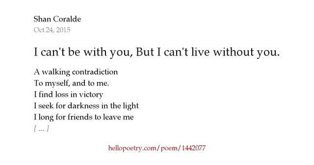 I Can T Be Without You Lyrics