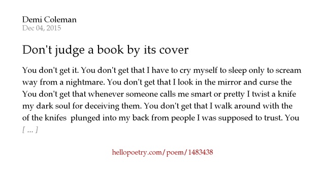 You have no right to judge me speech image