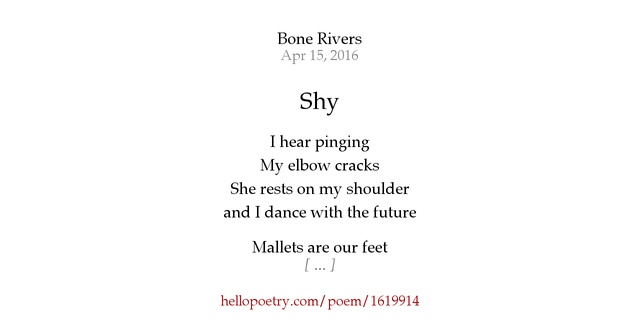 Shy by JS - Hello Poetry