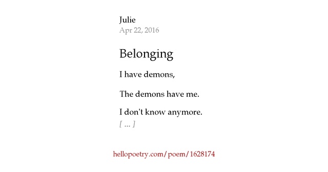 belonging poem belonging poem