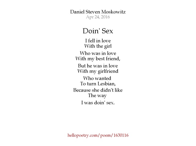 lesbian poem sex Wife demands anal
