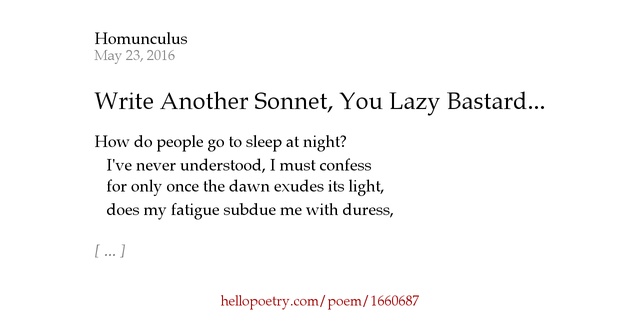 Lazy sonnet definition image