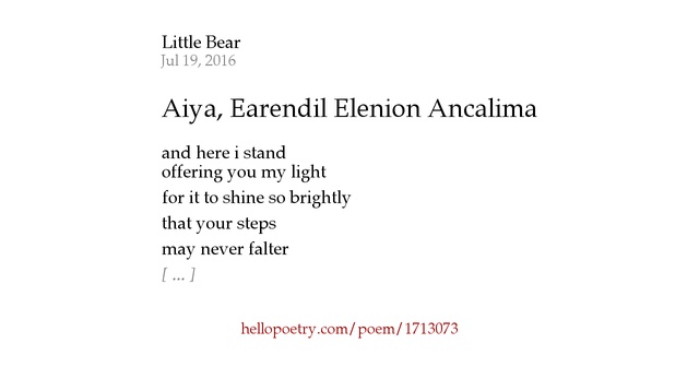 aiya earendil aiya earendil