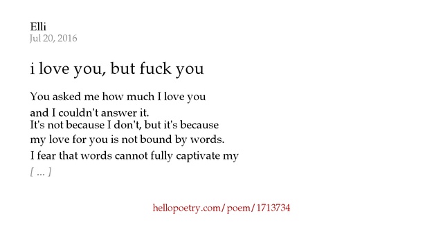 Amusing i know you love my style fuck you i hate Intelligible i know you love my style fuck you i hate