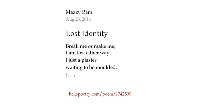 lost in identity Loss of identity definition, meaning, english dictionary, synonym, see also 'at a loss',loss adjuster',loss leader',loss ratio', reverso dictionary, english definition, english vocabulary. lost in identity Loss of identity definition, meaning, english dictionary, synonym, see also 'at a loss',loss adjuster',loss leader',loss ratio', reverso dictionary, english definition, english vocabulary.