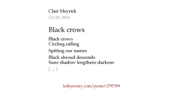 The three black crows poem summary