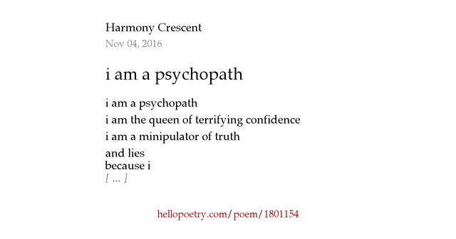i am dating a sociopath Are you dating a sociopath via laila s lyons on may 19, 2017 i am saying there are distinctly destructive patterns that most people would reflect on and avoid. i am dating a sociopath Are you dating a sociopath via laila s lyons on may 19, 2017 i am saying there are distinctly destructive patterns that most people would reflect on and avoid.