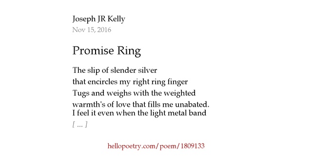 Promise Ring by NLP - Hello Poetry Promise Ring by NLP - Hello Poetry