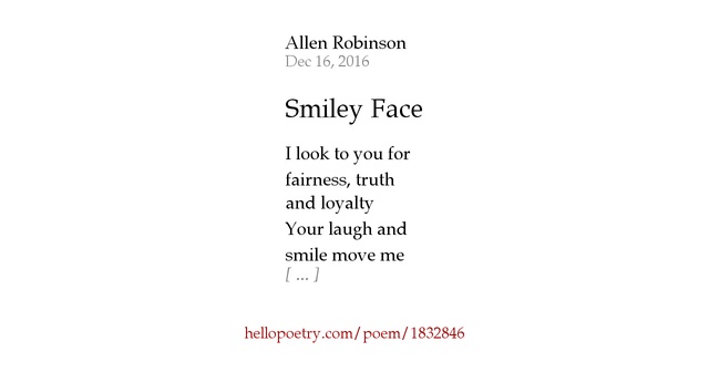 Write a shape poem for smile image