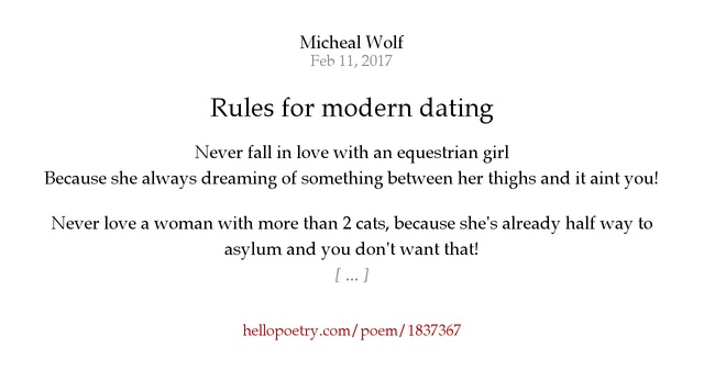 modern dating rules The rules of conduct have certainly changed over the years modern women are now asking the same thing: what am i supposed to do now. modern dating rules The rules of conduct have certainly changed over the years modern women are now asking the same thing: what am i supposed to do now.