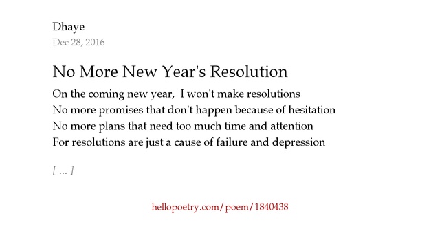 no more new year s resolution by dhaye hello poetry no more new year s resolution by dhaye hello poetry