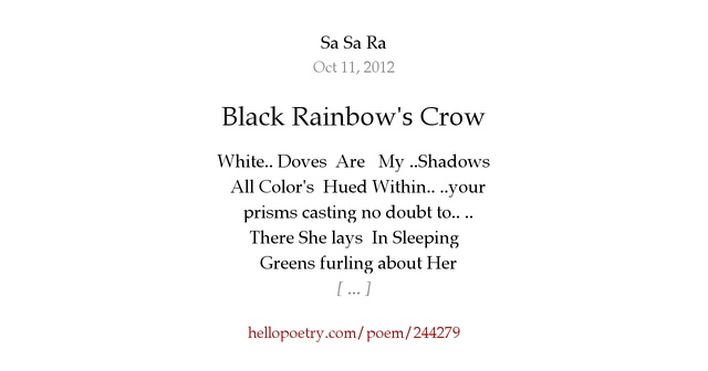 The three black crows poem summary