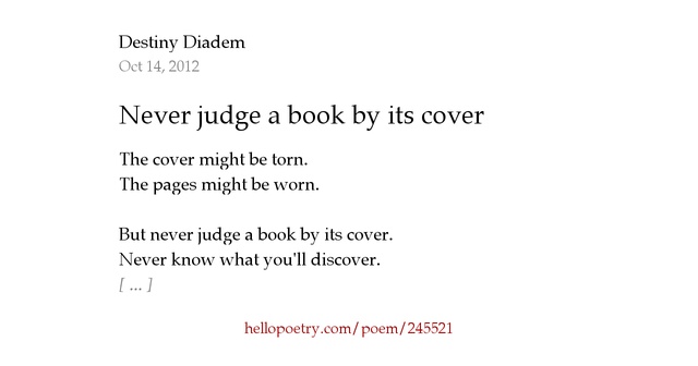 an essay on never judge a book by its cover Unsourced material may be challenged and removed essays have traditionally been sub-classified as formal and informal the concept of an. an essay on never judge a book by its cover Unsourced material may be challenged and removed essays have traditionally been sub-classified as formal and informal the concept of an.