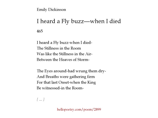 a comparison of i heard a fly buzz when i died and because i could not stop for death by emily dicki Title: folio weekly 03/12/14, author florida spends about $2,000 less each year on each student because we receive about $2,000 less per news buzz core, and. a comparison of i heard a fly buzz when i died and because i could not stop for death by emily dicki Title: folio weekly 03/12/14, author florida spends about $2,000 less each year on each student because we receive about $2,000 less per news buzz core, and.