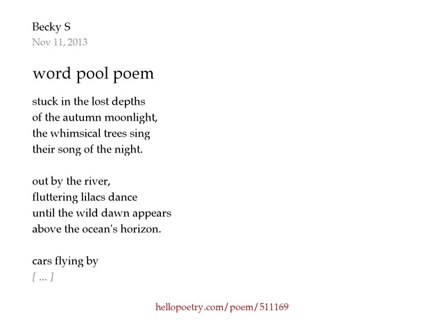 pool word