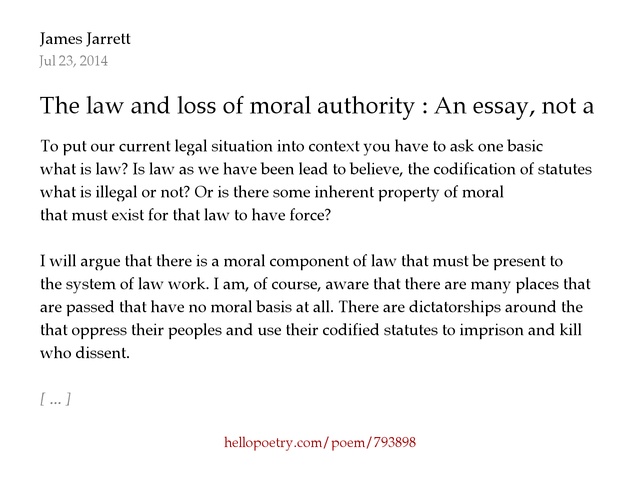 essay on moral