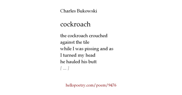 poetry and cockroach Archy and mehitabel has 1,257 ratings and 137 reviews archy is a cockroach, and he types his poetry by hopping from key to key on the typewriter. poetry and cockroach Archy and mehitabel has 1,257 ratings and 137 reviews archy is a cockroach, and he types his poetry by hopping from key to key on the typewriter.