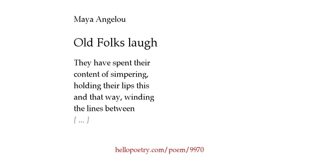 Old folks laugh summary pdf image