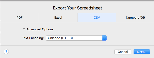 Brablc.com import csv with utf8 into excel for mac free