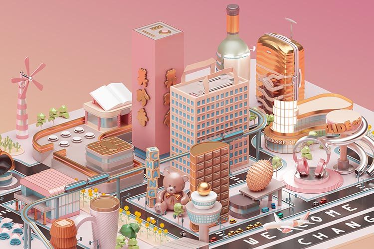 Mastercard City - 3D Design Inspiration by Peter Tarka and Mateusz Krol