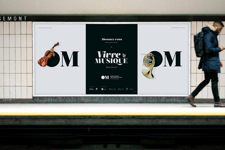 Orchestre Metropolitain Identity Design - Playing with Contrasts and Sensations