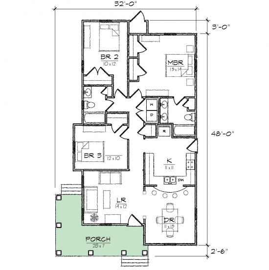 Bungalow with optional width 10088tt floor plan main level Bungalow with optional width 10088tt floor plan main level