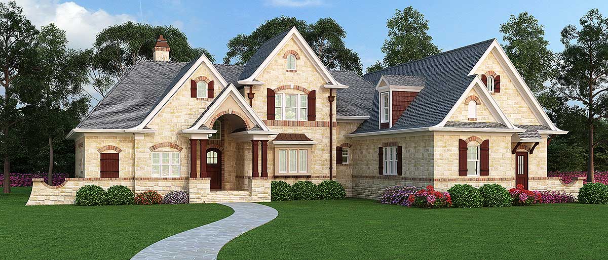classic house plan with in law apartment option 12271jl