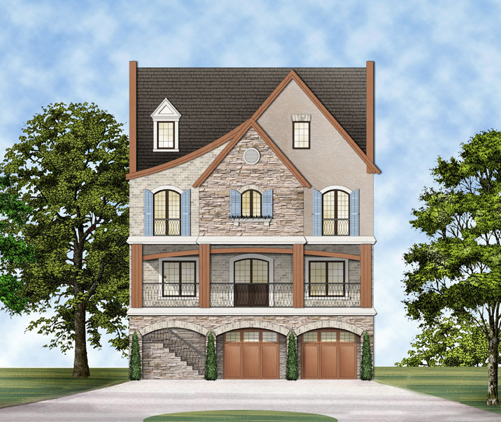 Unique And Exciting Four Story Traditional House Plan Unique And Exciting Four Story Traditional House Plan