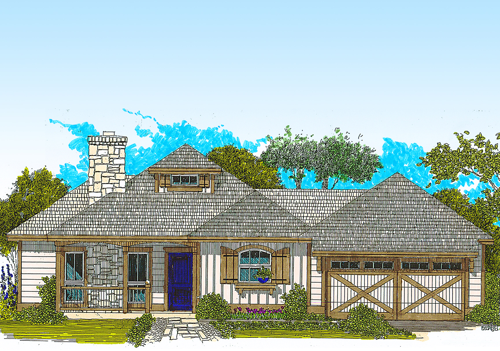 Vaulted Open Floor Plan 12530RS Architectural Designs House Plans