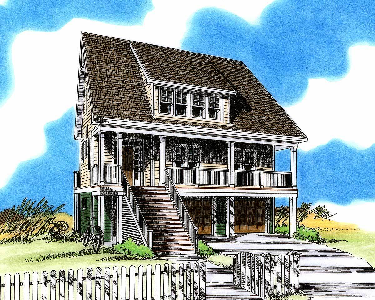 Low Country Beach Home 15028NC Architectural Designs House Plans
