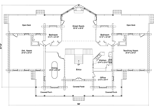 Teaching Kitchen Floor Plan open & spacious log lodge - 1519du | architectural designs - house Teaching Kitchen Floor Plan open & spacious log lodge - 1519du | architectural designs - house