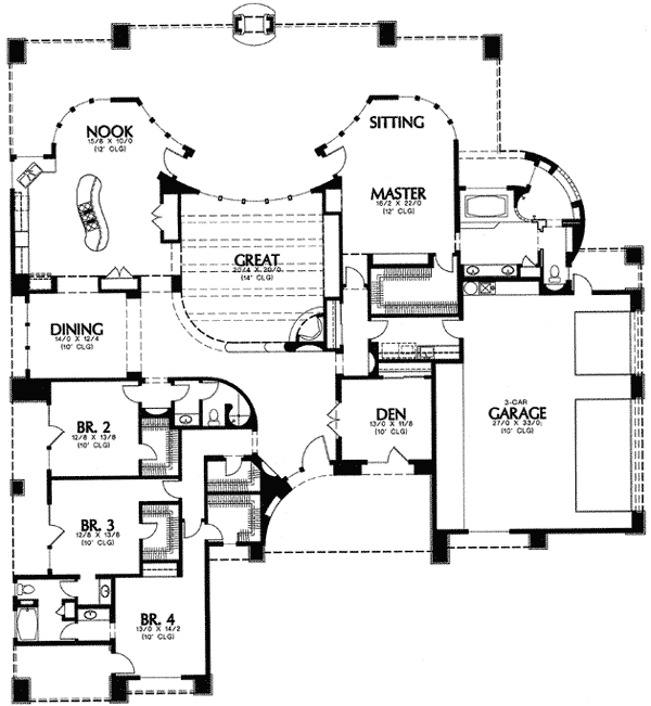 Contemporary Plan | contemporary plan with unique curves 16364md architectural Contemporary Plan | contemporary plan with unique curves 16364md architectural