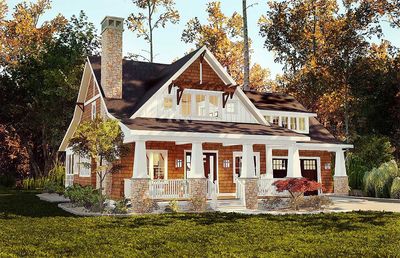 Storybook Bungalow With Screened Porch - 18266BE | Architectural ... Storybook Bungalow With Screened Porch - 18266BE | Architectural ...