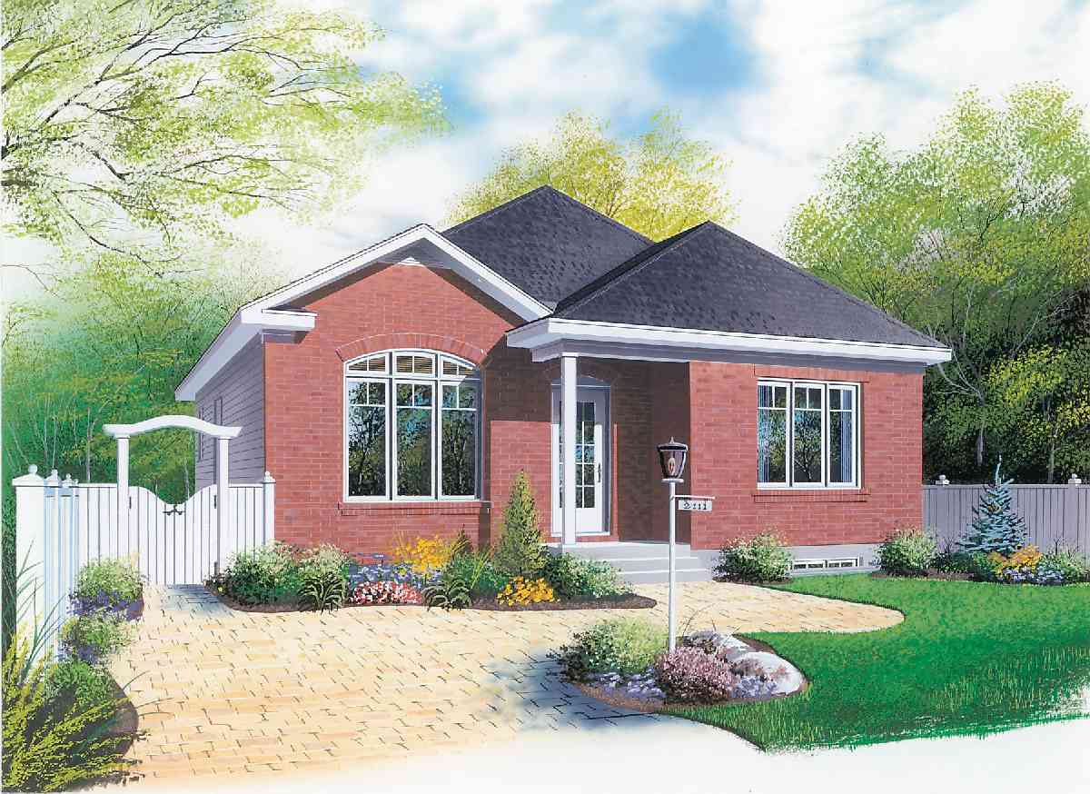 Simple Starter House Plan with Options 21251DR Architectural