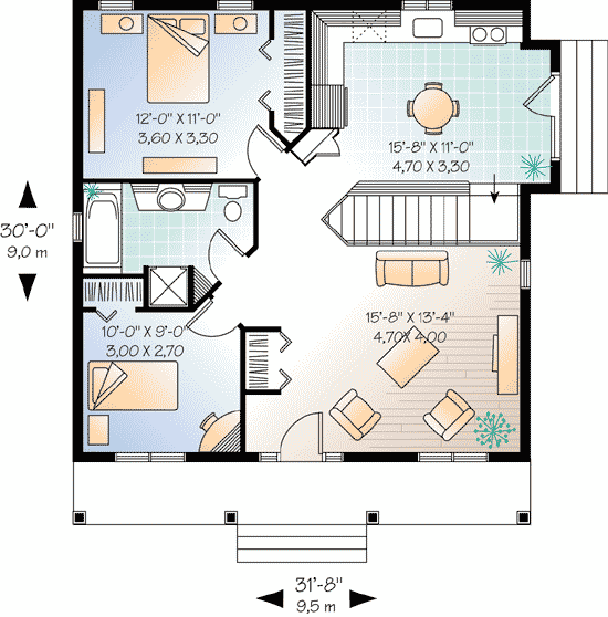 reverse floor plan pinit white