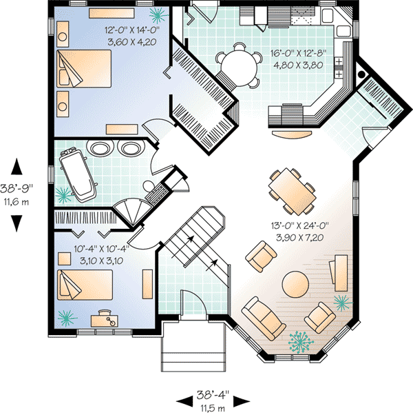 reverse floor plan pinit white